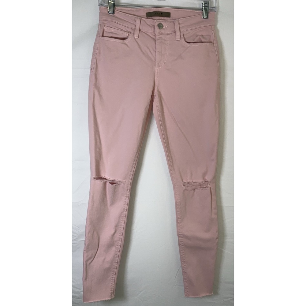 NWOT Joe's Jeans Flawless Icon Mid Rise Skinny Ankle Jeans Sea Shel Pink 27 X 28
